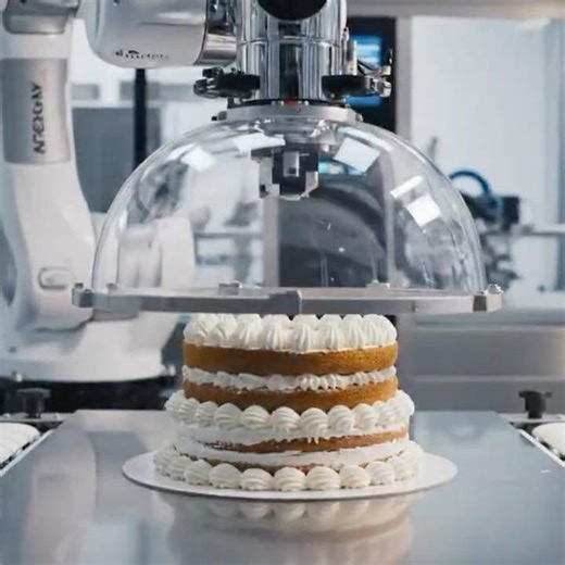 Inside a High-Speed Automatic Cake Production Factory #Shorts #FoodFactory #shortvideo #food