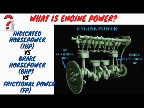 WHAT IS ENGINE POWER? | INDICATED HORSEPOWER | BRAKE HORSEPOWER | FRICTIONAL POWER| IHP vs BHP vs FP