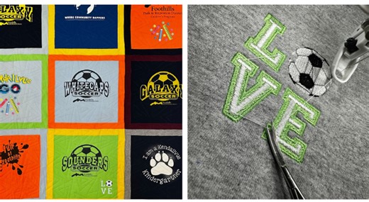  Graduations will be here before you know it. Gather T-shirts from sports, summer camps, concerts and more to make a keepsake quilt for a special grad! Add embroidery for a personal touch. Get a 5-in-1 pattern + embroidery collection with this how-to videocast! CLICK TO JOIN: https://sewingonline.sulky.com/offers/Cyxaz3zB #sewbetterwithsulky #nationalquiltingmonth @designs.embroidery | Sulky of America | Facebook