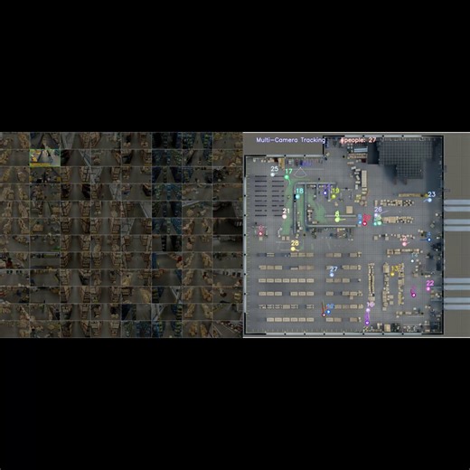 3.9K views · 36 reactions | Jumpstart your vision applications with AI-powered multi-camera tracking that helps optimize infrastructure and operations management in large spaces. https://nvda.ws/3zBF2lp #NVIDIAMetropolis | NVIDIA Robotics | Facebook