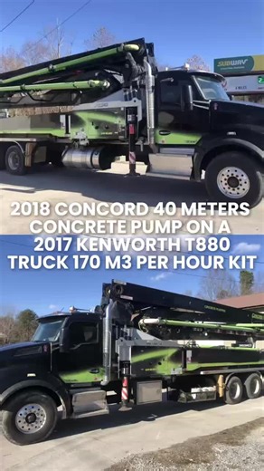 Concord Concrete Pump on Kenworth T880 Truck for Sale