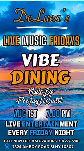 VIBE NIGHT RETURNS TO DELUCA’S | DeLuca's Italian Restaurant