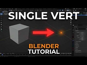 How to Make a Single Vert in Blender