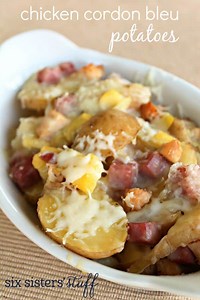 Chicken Cordon Bleu and Potatoes Casserole Recipe