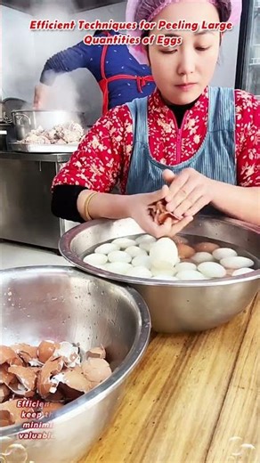Efficient Techniques for Peeling Large Quantities of Eggs