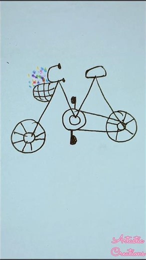 Easy Cycle Drawing for Beginners 🚲✨#shorts #viral