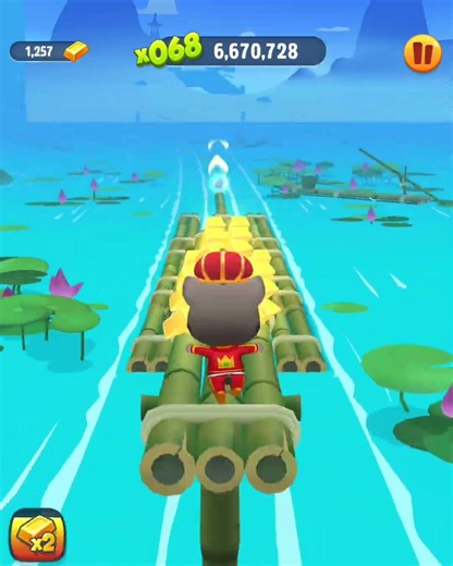 Talking Tom Gold Run King Tom Runs in Water Village Funny Race Android Gameplay #Shorts