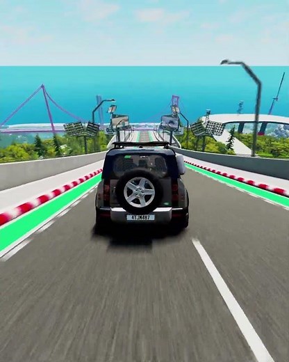 Defender Land Rover High Ramp Survivor Test 🚙🔥 | BeamNG.drive