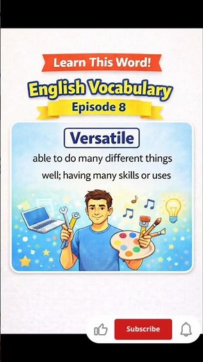 Versatile – Meaning & Example | English Vocabulary Series 8