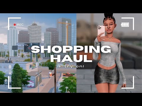 shopping haul + try on ft. joliebean's new high altitude cc clothing | sims 4 vlog