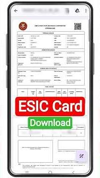 How to Download ESIC Card Online