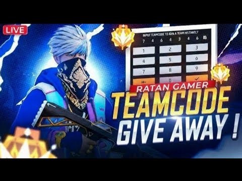 FREE FIRE LIVE 🔴TEAM COAD GIVEAWAY ⏩ JOIN FAST ⏩ROAD TO 10K 🎯