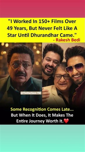 150+ Films but NO Stardom? 💔 The Hearttouching Story of Rakesh Bedi. #rakeshbedi #dhurandhar #shorts
