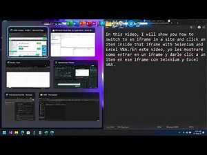 How to switch to an iframe in Selenium and Excel VBA