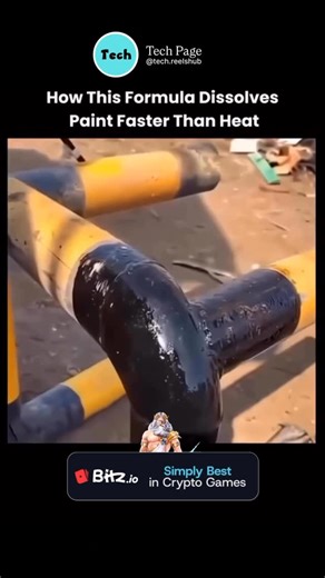 Tech page on Instagram: "Instead of relying on high temperatures to soften paint, this powerful chemical formula works at the molecular level, breaking the bonds that hold paint to a surface. The solvents penetrate deep into the paint layers, weakening the resin and pigment structure so it lifts and peels away in minutes. Unlike heat, which can damage the base material or release toxic fumes, this method acts quickly and evenly, removing paint without warping metal, cracking wood, or scorching s