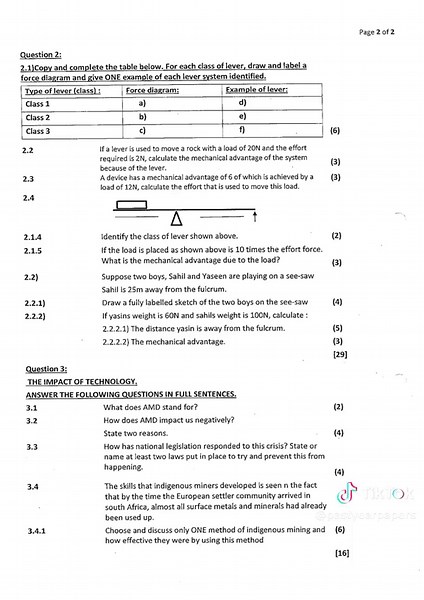Grade 8 Technology September 2018 #grade8 #technology #pastyearpapers #exams #help #educate #learn #study #tiktoksa