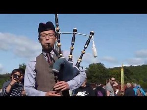 Solo Piping Bagpipes Music Birnam And Dunkeld Highland Perthshire Scotland