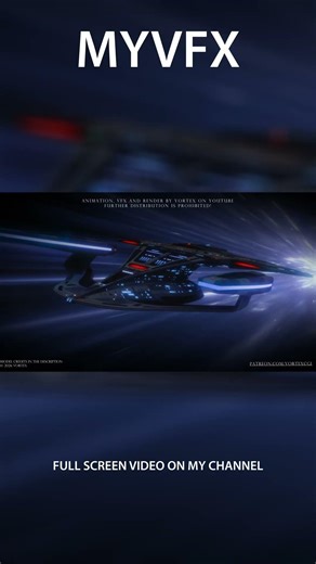 Andromeda Class Flyby | MYVFX #startrek #blender3d
