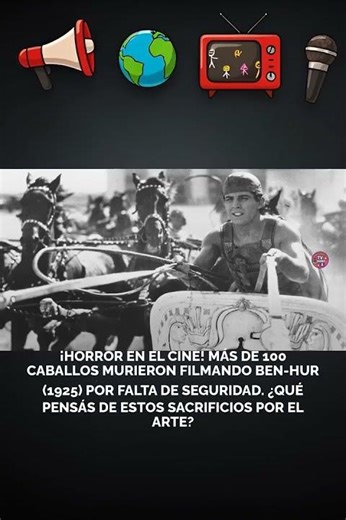 La tragedia REAL de Ben-Hur (1925): ¡100 caballos muertos! 😱