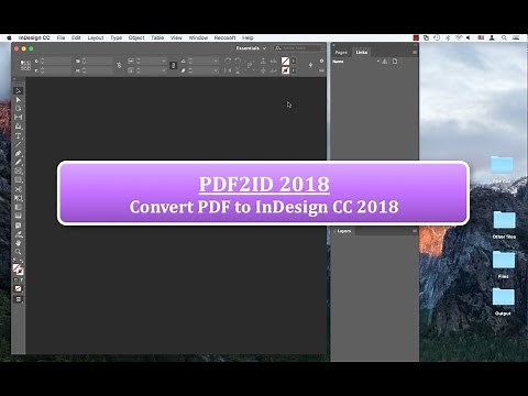 How do you convert PDF file to InDesign CC 2018 file with PDF2ID