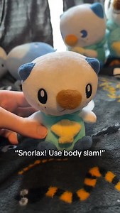 There’s no surviving this one 😭 #pokemon #oshawott #snorlax #plush #silly | Oshawott