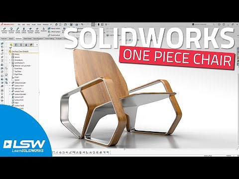 How to model this One Piece Chair in SOLIDWORKS?