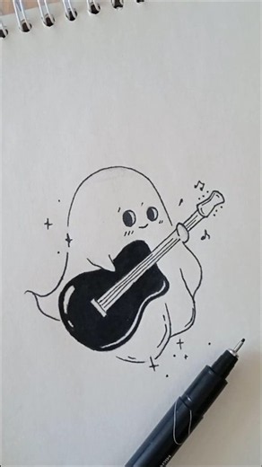 Easy ghost drawing | How to draw easy ghost