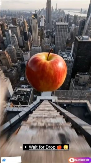 Wait for drop apple 🍎😳 bigapple in city #satisfying #apple #shorts #playing #anime #animation #vfx