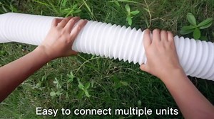 Rain Gutter Downspout Extensions, 21"-60" Flexible Drain Downspout Extender, Rainwater Drainage Pipe with 4" x 3" and 3" x 2" Connectors, Screws Included (1 Pack, White)