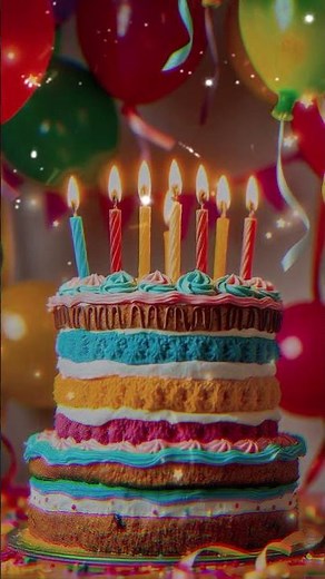 Vibrant Birthday Cake Wishes 🎂✨ Colorful Happy Birthday Celebration Video #vibrantbirthday #cake