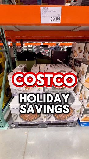 Costco Holiday Savings ! CIRCULON Large Roasting Pan with Rack now $29.99 ($12 off) at Costco! 18” x 15” – perfect roasting pan for Thanksgiving turkey & holiday meals. Follow for daily Costco finds & deals!#costco #costcofinds #costcodeals #holidaysavings #thanksgivingdinner #roastingpan #kitchenfinds #costcobuzz | CostcoBuzz