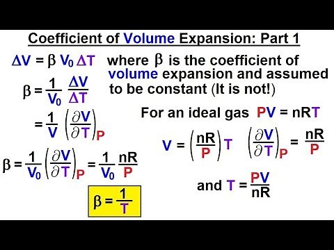 Physics - Thermodynamics 2: Ch 32.2 PVT Partial Derivatives (3 of 23) Coeff. of Volume Expansion 1