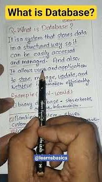 What is Database? Shorts definition of Database with example #database #shorts