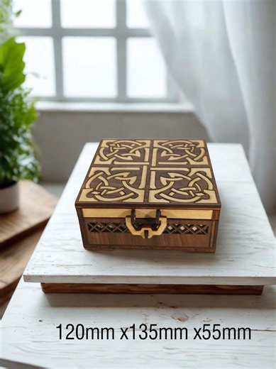 Small Square Handmade Box Made of Walnut Wood - Etsy