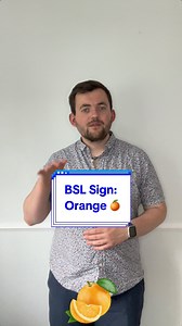 4.6K views · 254 reactions | Today’s new Sign in British Sign Language is? Today’s sign is #Orange ! Join me everyday for new signs in British Sign Language! #deaf #bsl #sse #signlanguage #fruit #food #oranges #orangecat #orangejuice #tasty # Note: I’m from the South UK so some signs are regional! | The Deaf Chef | Facebook