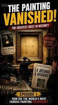 The Day the Mona Lisa Disappeared 😱 #History #MonaLisa #Mystery