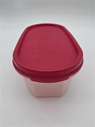 Vintage Tupperware Modular Mates Storage Oval #1 Container #1611-3 With Red Lid #1616-14 - Etsy