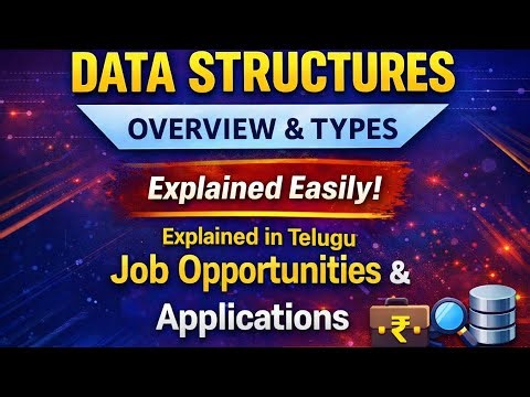 Data Structures Introduction in telugu| Types, Applications & Job Opportunities #dsa