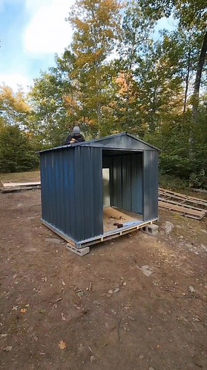Veikous 6x8 Metal Shed with Portable Deck Build