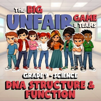 DNA Structure & Function BIG UNFAIR GAME - No Prep Grade 9 Science Review