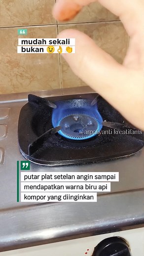Tips mengatasi api kompor gas yang merah #diy #tipsandtricks #lifehacks #idekreatif #fyi | Arpali Yanti