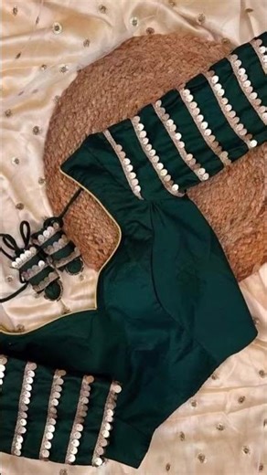 Bottle Green Blouse Fashion Ideas#GreenBlouse #BlouseDesign
