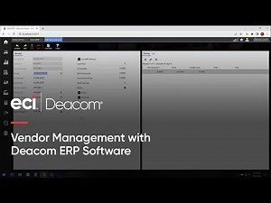 Vendor Management with Deacom ERP Software for Batch and Process Manufacturers