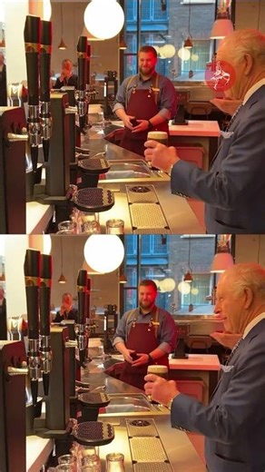 Charles plays barman and pulls the ‘perfect’ pint of Guinness