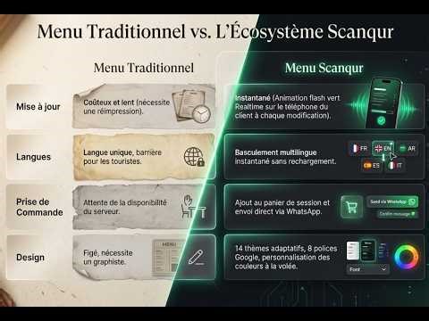 Créer un Menu Digital GRATUIT avec QR Code Facile & Rapide Scanqur Démo Complète