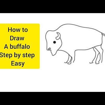 How to draw a buffalo step by step easy