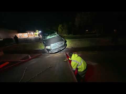 Pickup Truck Drives Over A Wall!