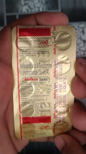 Mefkon Spas Tablet | Mefenamic Acid Dicylomine Hydrochloride Tablet |