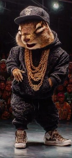 Rapping chipmunk performing “Gettin It” by Too $hort