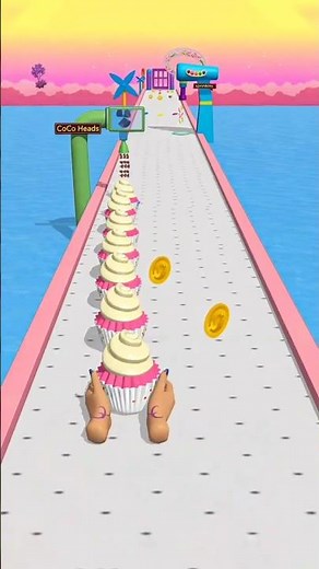 New Level Cupcakes Bakery Stack Running Gameplay #stackrun